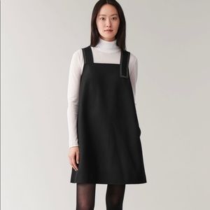 Cos Wool Strap Dress with Topstitching
